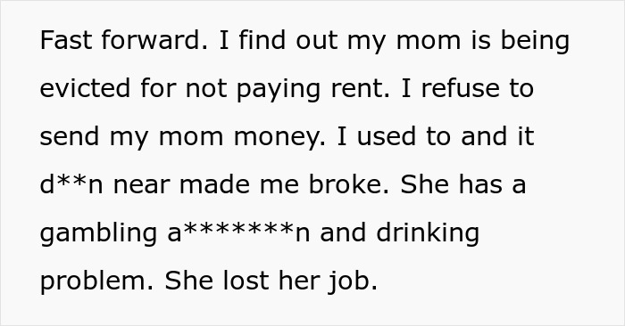 Text describing a wife puzzled after discovering her husband secretly owns his mom’s house and rents it to her like a stranger. Text describing a wife puzzled after discovering her husband secretly owns his mom’s house and rents it to her like a stranger.