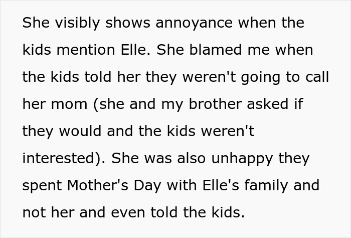 Woman showing annoyance as kids refuse to accept new wife, aunt standing firm to protect late wife's memory.
