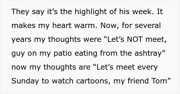 Man on patio with autism shares a heartwarming moment, shifting from fear to friendship and connection. Man on patio with autism shares a heartwarming moment, shifting from fear to friendship and connection.