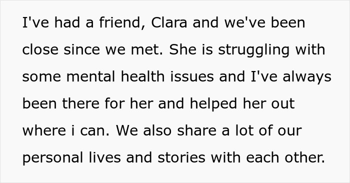 Text excerpt discussing a woman begging a friend to cut off a guy after a petty conflict, months later set to marry him.