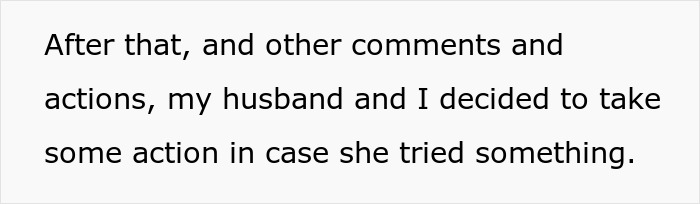 Text excerpt about taking action due to stepdaughter's baby situation, highlighting disturbed mental health concerns. Text excerpt about taking action due to stepdaughter's baby situation, highlighting disturbed mental health concerns.