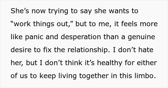 Text excerpt about a guy asking his ex to move out after breakup and her struggling with school impact. Text excerpt about a guy asking his ex to move out after breakup and her struggling with school impact.