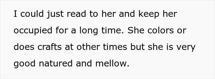Text about not babysitting an undisciplined kid and staying occupied with reading, coloring, and crafts. Text about not babysitting an undisciplined kid and staying occupied with reading, coloring, and crafts.