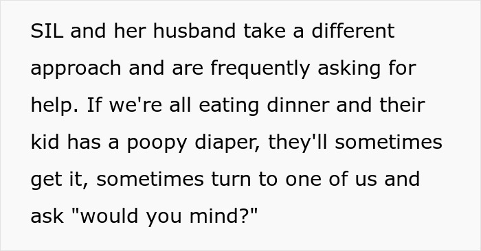 SIL lounges on the couch while BIL chases their child, highlighting a tense family arrangement dynamic. SIL lounges on the couch while BIL chases their child, highlighting a tense family arrangement dynamic.