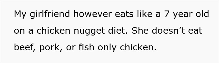 Woman Has The Palate Of A Five Year Old, Her BF Starts Refusing To Cook For Her Woman Has The Palate Of A Five Year Old, Her BF Starts Refusing To Cook For Her