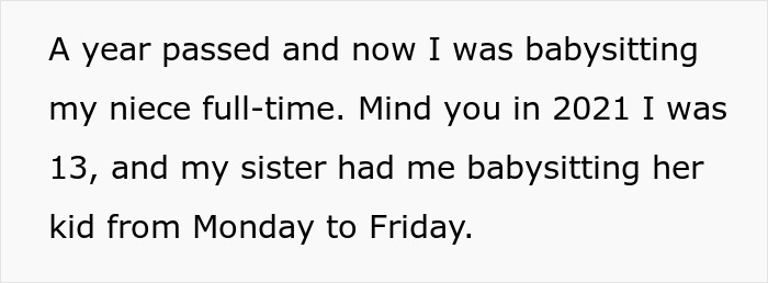 Teen babysitting sister’s kids full-time without payment or respect shares her experience and sets boundaries.