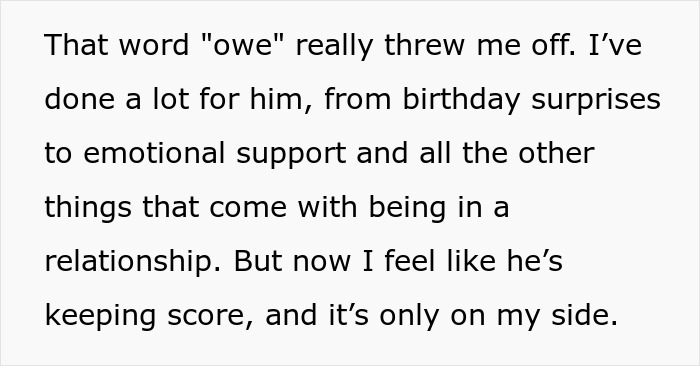 Text excerpt from a girlfriend shocked by her boyfriend’s expectation to get his mom a Mother’s Day gift after 8 months dating. Text excerpt from a girlfriend shocked by her boyfriend’s expectation to get his mom a Mother’s Day gift after 8 months dating.