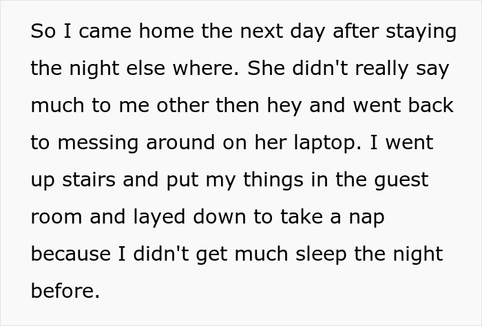 Text excerpt showing a husband feeling sick after realizing who their son is named after, describing a tired nap. Text excerpt showing a husband feeling sick after realizing who their son is named after, describing a tired nap.