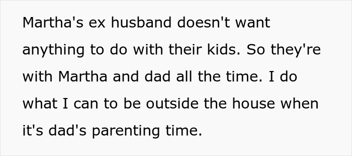 Text discussing a dad who wants his daughter to accept the stepmom but faces issues with his kids rejecting him. Text discussing a dad who wants his daughter to accept the stepmom but faces issues with his kids rejecting him.