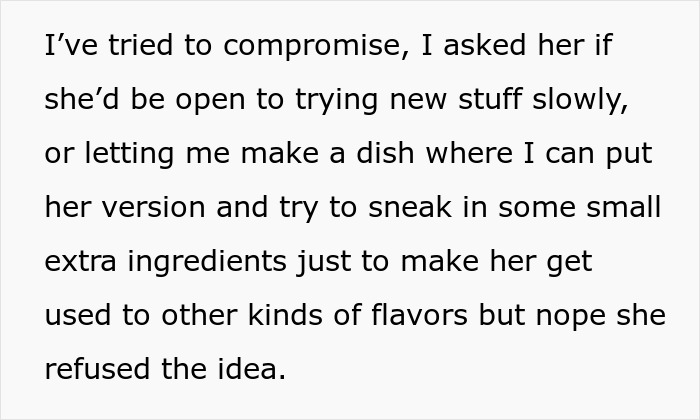 Woman Has The Palate Of A Five Year Old, Her BF Starts Refusing To Cook For Her Woman Has The Palate Of A Five Year Old, Her BF Starts Refusing To Cook For Her