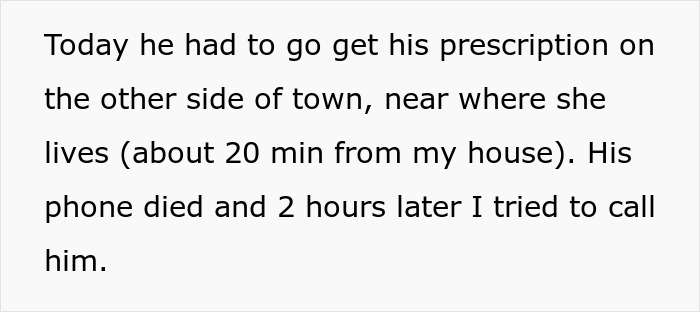 Text describing a boyfriend at his ex-girlfriend’s house bathroom trying to charge his phone after it died. Text describing a boyfriend at his ex-girlfriend’s house bathroom trying to charge his phone after it died.