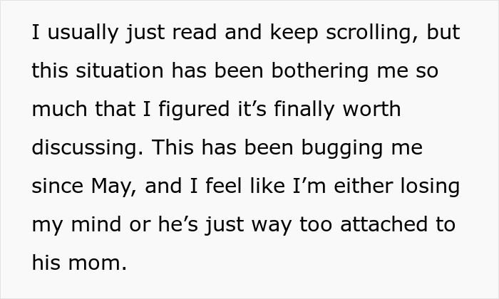 Text discussing a man expecting his girlfriend to get his mom a Mother’s Day gift after eight months of dating, shocking her. Text discussing a man expecting his girlfriend to get his mom a Mother’s Day gift after eight months of dating, shocking her.
