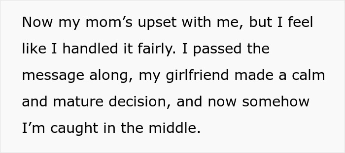 Text excerpt showing a man confused why his girlfriend stopped visiting in the mornings, causing drama with his mom. Text excerpt showing a man confused why his girlfriend stopped visiting in the mornings, causing drama with his mom.