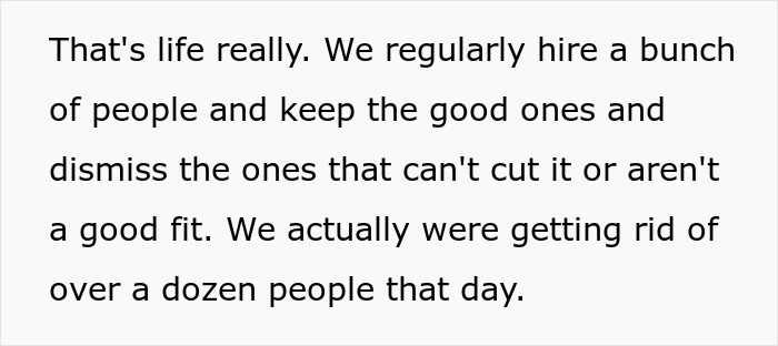 Text excerpt about hiring and firing employees, related to not telling a friend she was getting fired phrase. Text excerpt about hiring and firing employees, related to not telling a friend she was getting fired phrase.