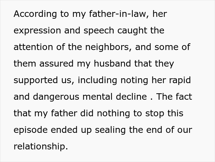 Text excerpt describing a woman’s disturbed mental health involving her stepdaughter’s baby, alarming neighbors. Text excerpt describing a woman’s disturbed mental health involving her stepdaughter’s baby, alarming neighbors.