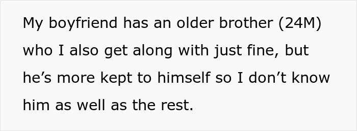 24YO man demands his brother dump longtime girlfriend as she makes his new girlfriend insecure in family conflict. 24YO man demands his brother dump longtime girlfriend as she makes his new girlfriend insecure in family conflict.