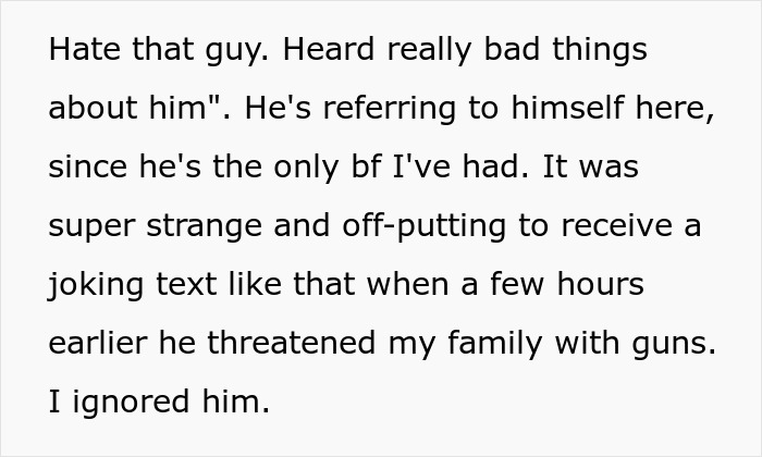 Text discussing a woman rethinking her relationship after a red-flag argument with her boyfriend, fearing for safety. Text discussing a woman rethinking her relationship after a red-flag argument with her boyfriend, fearing for safety.