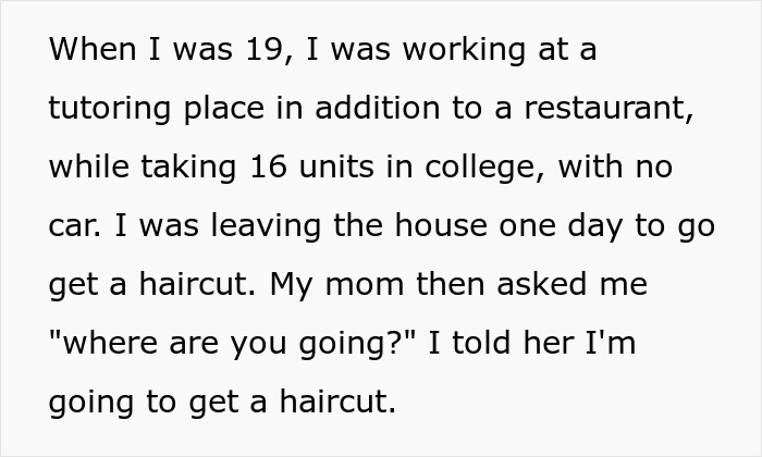 Text excerpt describing a young woman juggling multiple jobs and college, hinting at family conflict involving inheritance and gaslighting. Text excerpt describing a young woman juggling multiple jobs and college, hinting at family conflict involving inheritance and gaslighting.
