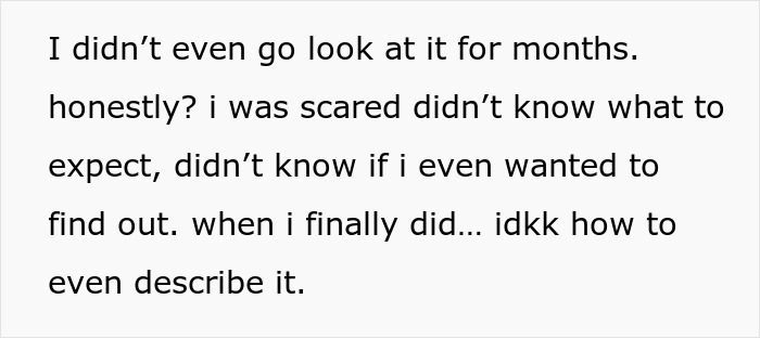 Text excerpt about hesitation and fear before exploring a storage unit left by dad, revealing surprising discoveries inside. Text excerpt about hesitation and fear before exploring a storage unit left by dad, revealing surprising discoveries inside.