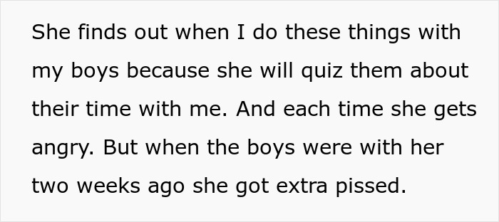 Alt text: Text about a woman who gets angry when her partner spends time with her children from other men, involving cheating issues. Alt text: Text about a woman who gets angry when her partner spends time with her children from other men, involving cheating issues.