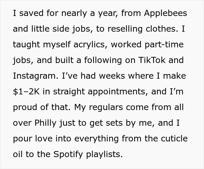 Text about building a following on TikTok and Instagram, making money from appointments, and working part-time jobs. Text about building a following on TikTok and Instagram, making money from appointments, and working part-time jobs.