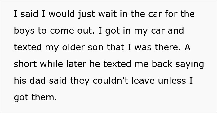 Text message conversation about refusing bathroom use and suspecting stepkid wants to snoop in a family dispute context. Text message conversation about refusing bathroom use and suspecting stepkid wants to snoop in a family dispute context.