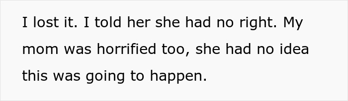 Text conversation stating someone lost it after an aunt sneaks in unlicensed ear piercing, shocking the mom with gold studs. Text conversation stating someone lost it after an aunt sneaks in unlicensed ear piercing, shocking the mom with gold studs.
