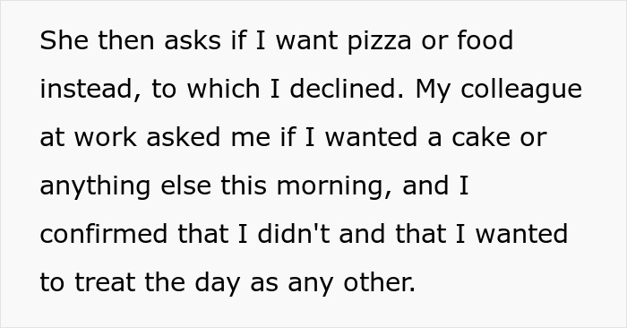 Annoyed worker at office desk ignoring birthday cake offered by colleague during morning break. Annoyed worker at office desk ignoring birthday cake offered by colleague during morning break.