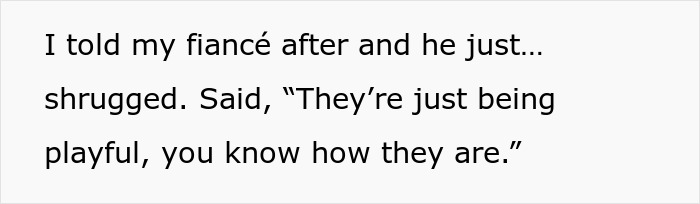 Text message conversation showing fiancé’s family calling her trial wife and warm-up, leading to her leaving wedding and apartment. Text message conversation showing fiancé’s family calling her trial wife and warm-up, leading to her leaving wedding and apartment.