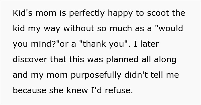 Text excerpt about a mom’s surprise babysitting plan that backfires when a teen turns a 6-year-old into a mini metalhead. Text excerpt about a mom’s surprise babysitting plan that backfires when a teen turns a 6-year-old into a mini metalhead.
