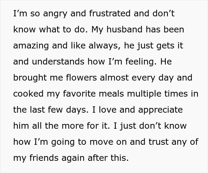Text expressing anger and frustration about a bestie who forcefully kissed her husband, raising affair suspicions. Text expressing anger and frustration about a bestie who forcefully kissed her husband, raising affair suspicions.