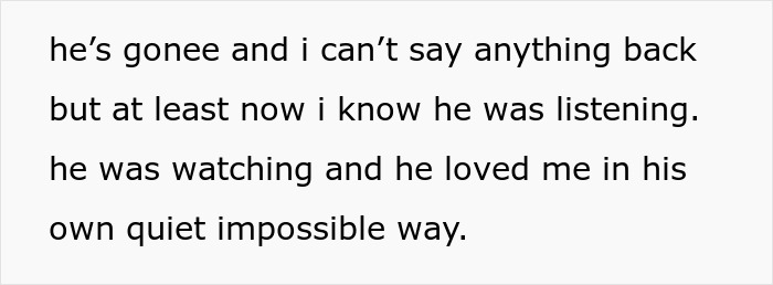 Emotional text reflecting on how finding a storage unit from dad changed the view of him forever.
