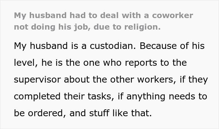 Boss confronting custodian about not emptying feminine hygiene waste bins due to religious reasons in a workplace setting. Boss confronting custodian about not emptying feminine hygiene waste bins due to religious reasons in a workplace setting.