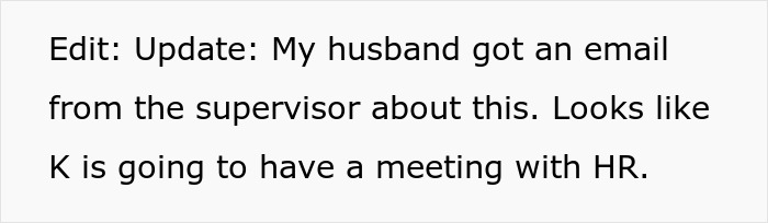 Text from email update about a boss confronting custodian over emptying feminine hygiene waste bins due to religion. Text from email update about a boss confronting custodian over emptying feminine hygiene waste bins due to religion.