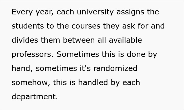 Text about university course assignments explained, related to creepy professor and young women in class scenario. Text about university course assignments explained, related to creepy professor and young women in class scenario.