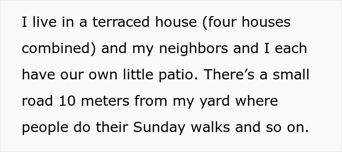 Man on a patio in a terraced house setting, with a quiet road nearby, reflecting a sense of autism and subtle eeriness. Man on a patio in a terraced house setting, with a quiet road nearby, reflecting a sense of autism and subtle eeriness.