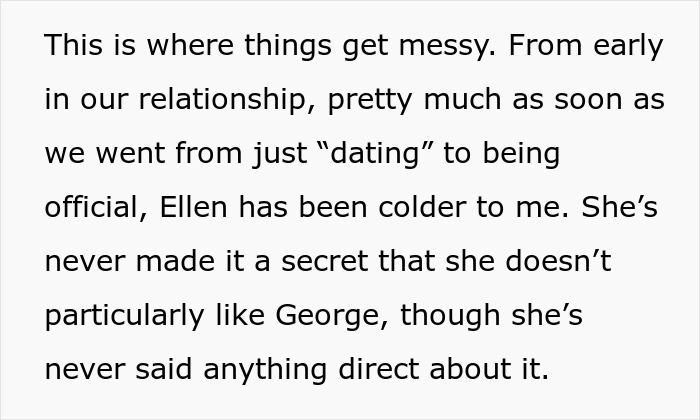 Text describing relationship issues where best friend coldness causes tension, representing best friend sabotage in a relationship.