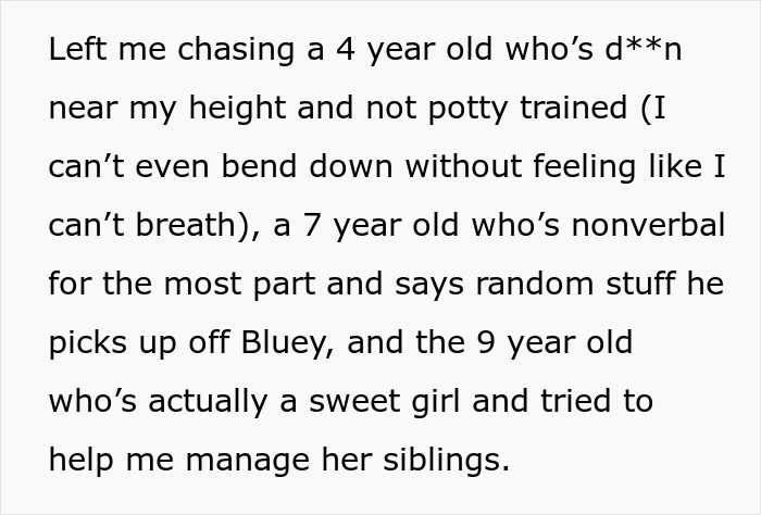 Text about struggling to care for difficult niblings including a nonverbal child and a potty training toddler. Text about struggling to care for difficult niblings including a nonverbal child and a potty training toddler.