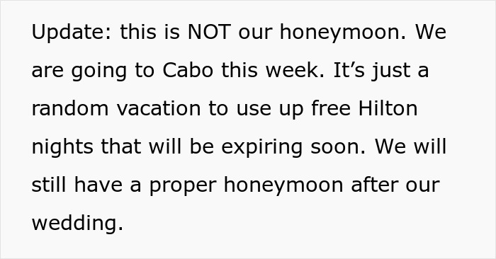 Couple plans one last stress-free trip before wedding while moms want to join and discuss guest lists together. Couple plans one last stress-free trip before wedding while moms want to join and discuss guest lists together.
