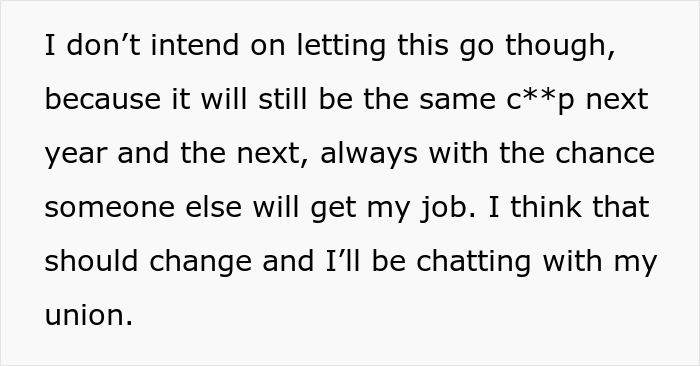 Text excerpt illustrating concerns about work and making reapply position efforts discussed with union involvement. Text excerpt illustrating concerns about work and making reapply position efforts discussed with union involvement.