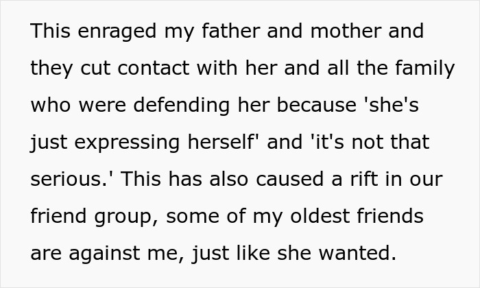Text excerpt about family and friend drama involving a gold-digger during a holiday causing conflicts and rifts. Text excerpt about family and friend drama involving a gold-digger during a holiday causing conflicts and rifts.