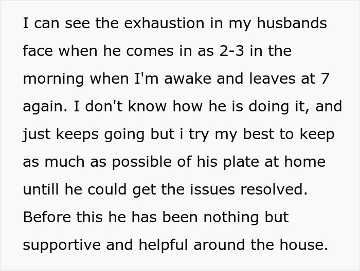 Alt text: Pregnant wife shares exhaustion of husband who sleeps past noon while parents want to wake him, leading to conflict. Alt text: Pregnant wife shares exhaustion of husband who sleeps past noon while parents want to wake him, leading to conflict.
