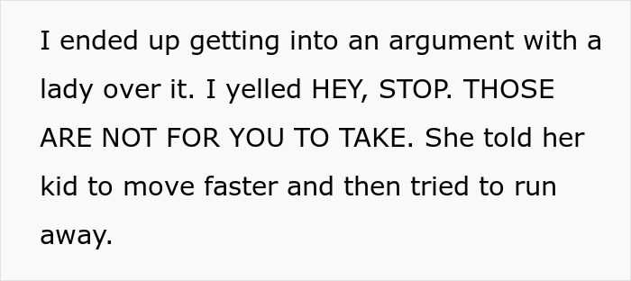 Text excerpt showing a man ranting about a neighbor’s farm stand causing people to steal from him. Text excerpt showing a man ranting about a neighbor’s farm stand causing people to steal from him.