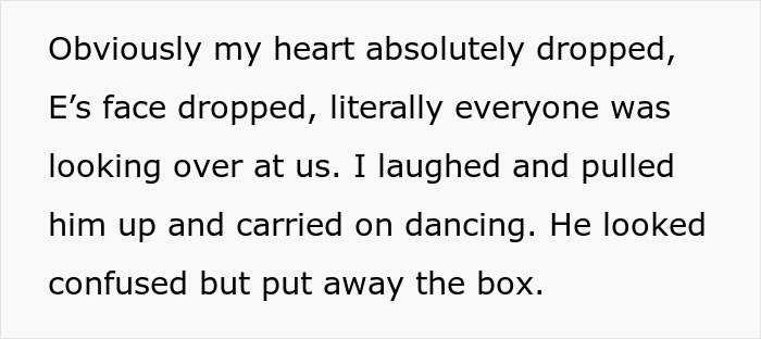 Man plans public proposal at wedding without asking, causing bride to cry and girlfriend to feel embarrassed.