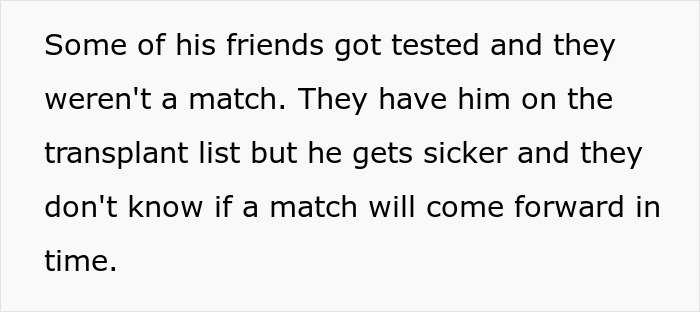 Text excerpt about a man refusing to donate an organ to the father who made his childhood hell, awaiting transplant match. Text excerpt about a man refusing to donate an organ to the father who made his childhood hell, awaiting transplant match.