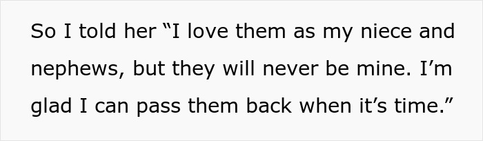 Text about refusing to babysit niblings and family reactions, highlighting issues of racism and pregnancy boundaries. Text about refusing to babysit niblings and family reactions, highlighting issues of racism and pregnancy boundaries.