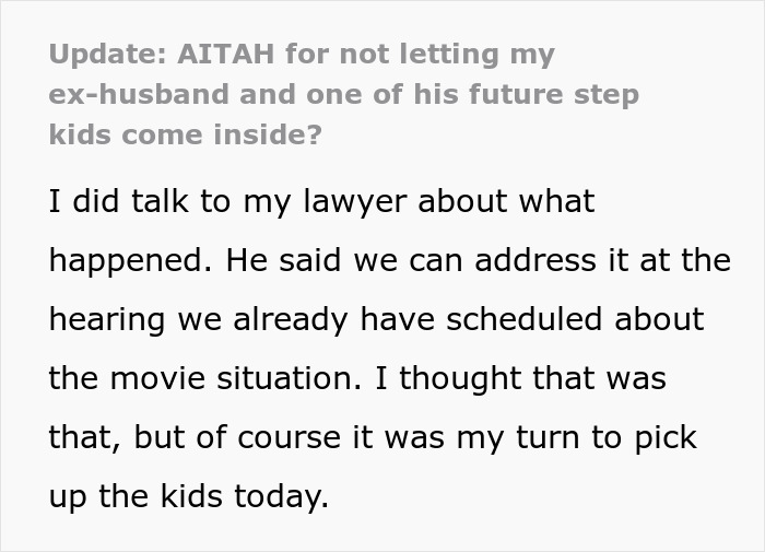 Woman called cruel for refusing ex's stepkid bathroom access, suspects stepkid wants to snoop in shared home dispute. Woman called cruel for refusing ex's stepkid bathroom access, suspects stepkid wants to snoop in shared home dispute.