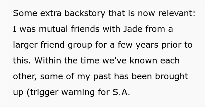 Text excerpt discussing backstory and traumatic childhood, related to woman furious about partner not renaming cat. Text excerpt discussing backstory and traumatic childhood, related to woman furious about partner not renaming cat.