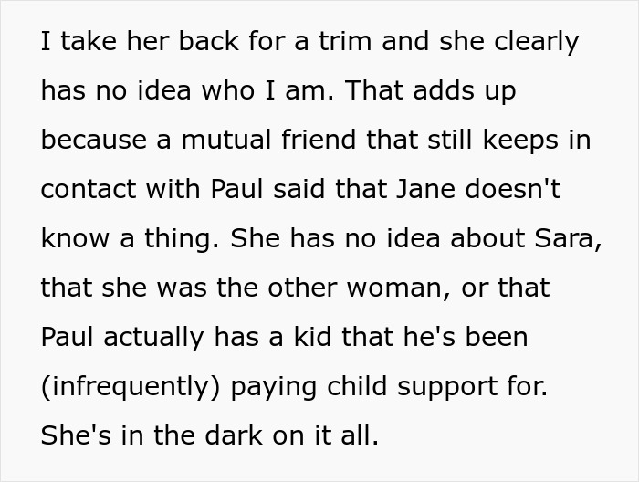 Text excerpt about a lady’s revenge involving convincing his wife to unknowingly name their baby after her. Text excerpt about a lady’s revenge involving convincing his wife to unknowingly name their baby after her.