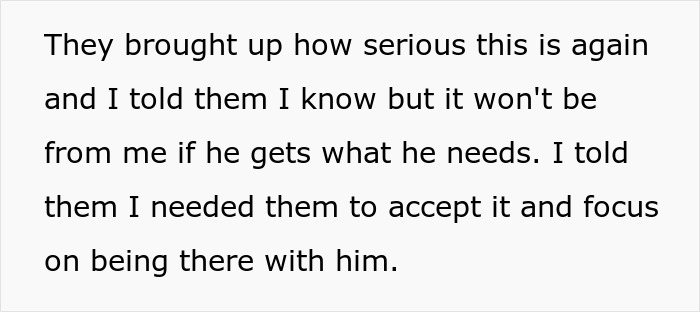 Text excerpt discussing refusal to donate an organ and focusing on emotional support for a troubled father. Text excerpt discussing refusal to donate an organ and focusing on emotional support for a troubled father.